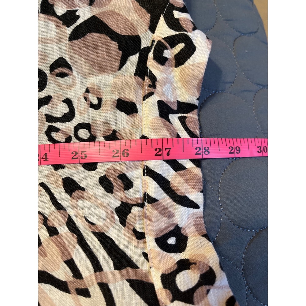 Carole Little Woman 3X Linen Animal Print Button Down Shirt Blouse - Picture 8 of 8